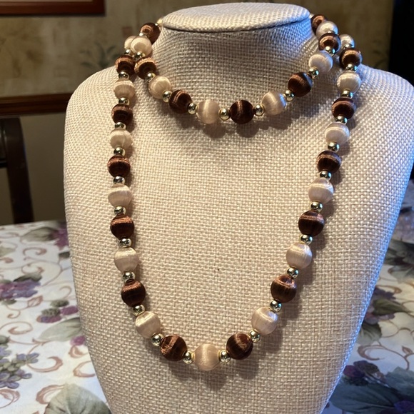 Jewelry - WRAPPED BEADS WITH GOLD SPACERS